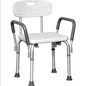 Probasics ProBasics Deluxe Shower Chair with Back and Padded Arms 300 lb