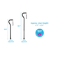 Nova Heavy Duty Offset Cane (Black)