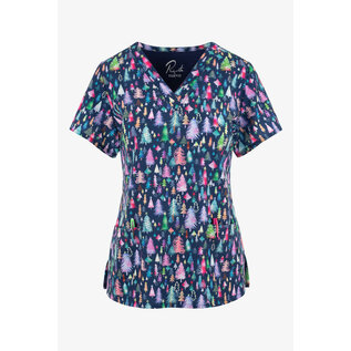 Maevn  V-Neck Print Top 9810