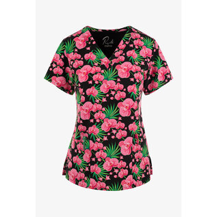 Maevn  V-Neck Print Top 9810