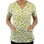 Maevn Printed Curved V-Neck Top 1767