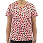 Maevn Printed Curved V-Neck Top 1767