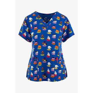 Maevn  V-Neck Print Top 9810