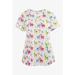 Maevn  V-Neck Print Top 9800