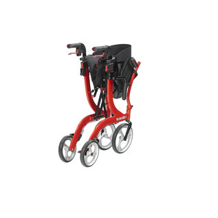 Drive Medical Drive Nitro Duet Transport Chair/Rollator Red
