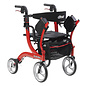 Drive Medical Drive Nitro Duet Transport Chair/Rollator Red