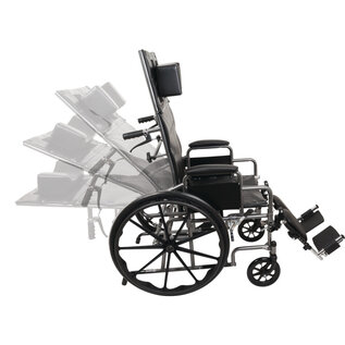 Probasics Reclining Wheelchair with Removable Desk Arms & ELRs