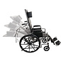 Probasics Reclining Wheelchair with Removable Desk Arms & ELRs