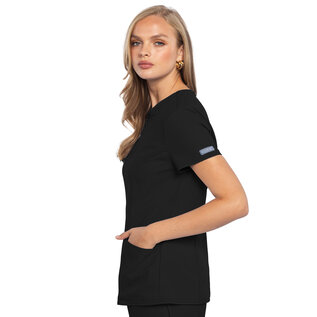 Med Couture  Zip Front Henley Top 609
