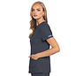 Med Couture  Zip Front Henley Top 609