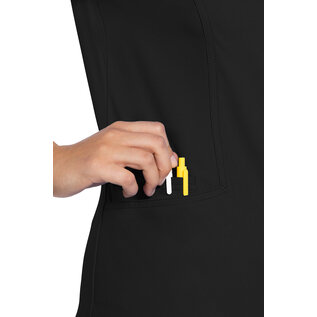 Med Couture  Zip Front Henley Top 609