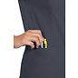 Med Couture  Zip Front Henley Top 609