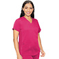 Med Couture Women's V-Neck Shirt Tail Top 7459