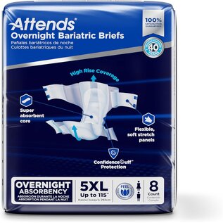 Attends Attends Bariatric Briefs 5XL