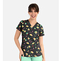 Maevn Printed Curved V-Neck Top 1767