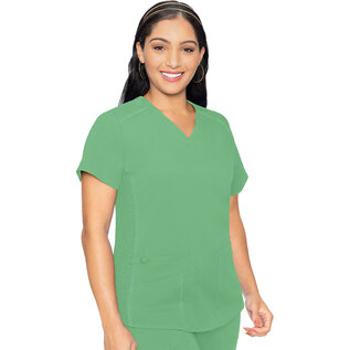 Med Couture Women's V-Neck Shirt Tail Top 7459