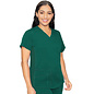 Med Couture Women's V-Neck Shirt Tail Top 7459