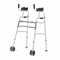 Medline Medline Upright Folding Walker With 5" Dual Wheels and a 2-button Folding Mechanism