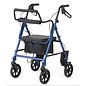 Medline Basic Combination Transport Chair and Rollator  Blue