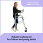 Medline Medline Upright Folding Walker With 5" Dual Wheels and a 2-button Folding Mechanism