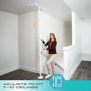 Stander Stander Security Pole & Curve Bar Black