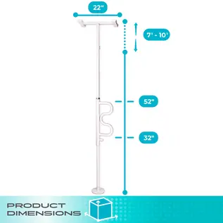 Stander Stander Security Pole & Curve Bar Black