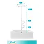 Stander Stander Bathtub Security Pole & Curve Grab Bar White