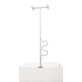 Stander Bathtub Security Pole & Curve Grab Bar White