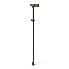 Medline Aluminum Folding T-Handle Cane Black