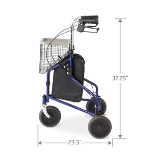 Medline 3-Wheeled Rollator 8"