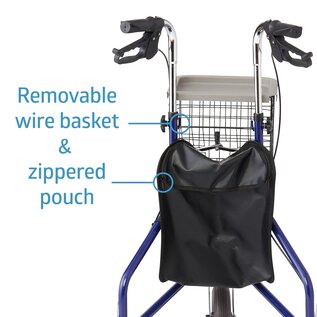 Medline 3-Wheeled Rollator 8"