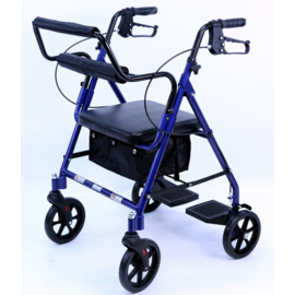 Medline Basic Combination Transport Chair and Rollator  Blue