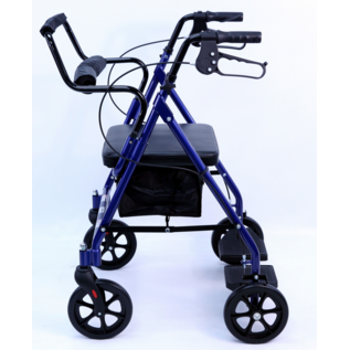 Medline Basic Combination Transport Chair and Rollator  Blue