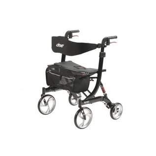 Drive Medical Nitro Euro Style 4-Wheel Heavy Duty Rollator  Black