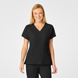 WonderWink Wink W123 Women's Flex Back Stylized V-Neck Scrub Top 6555