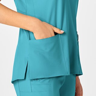 WonderWink Wink W123 Women's Flex Back Stylized V-Neck Scrub Top 6555