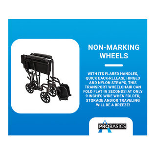 Probasics Aluminum Transport Chair