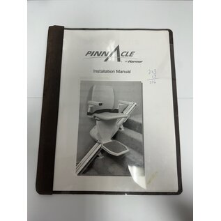 Harmar HARMAR  PINNACLE Stair Lift Installation Manual