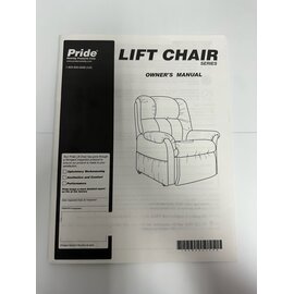 Pride Mobility Used Pride INFMANU3446 Lift Chair Series Owner's Manual