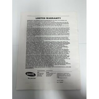 Invacare Used Invacare Van Seat Owner's Manual