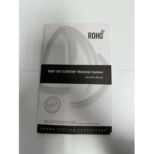 Roho Used ROHO Dry Floatation Wheelchair Cushions Operation Manual