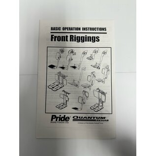 Pride Mobility Pride Mobility Front Riggings Instruction Manual