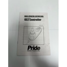 Pride Mobility Used Pride INFMANU3785 Basic Operation Instructions Manual for GC2 Controller