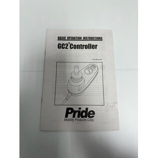 Pride Mobility Used Pride INFMANU3785 Basic Operation Instructions Manual for GC2 Controller