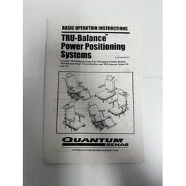 Pride Mobility Used Pride Quantum Rehab TRU-Balance Manual