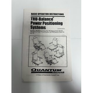 Pride Mobility Used Pride Quantum Rehab TRU-Balance Manual