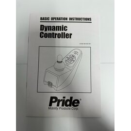 Pride Mobility Used Pride INFMANU3676 Owner's Manual Basic Operation Instructions Booklet for Dynamic Controllers