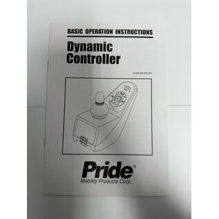 Pride Mobility Used Pride INFMANU3676 Owner's Manual Basic Operation Instructions Booklet for Dynamic Controllers