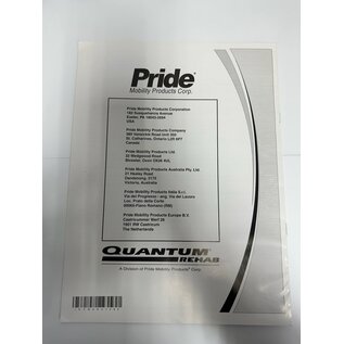 Pride Mobility Used Pride INFMANU3992 Consumer Safety Guide