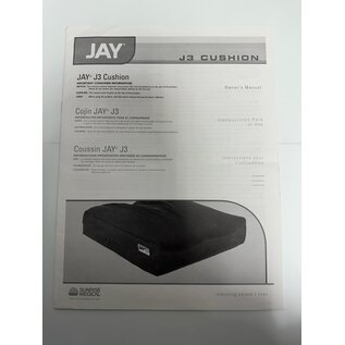 JAY Used Owner's Manual for JAY J3 Cushion